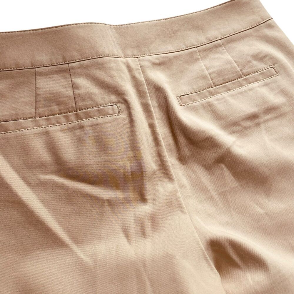 Tory Burch Khaki Flat Front Shorts - Picture 7 of 9